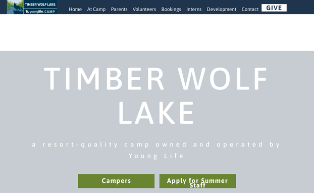 Timber Wolf Lake - A YoungLife Camp logo